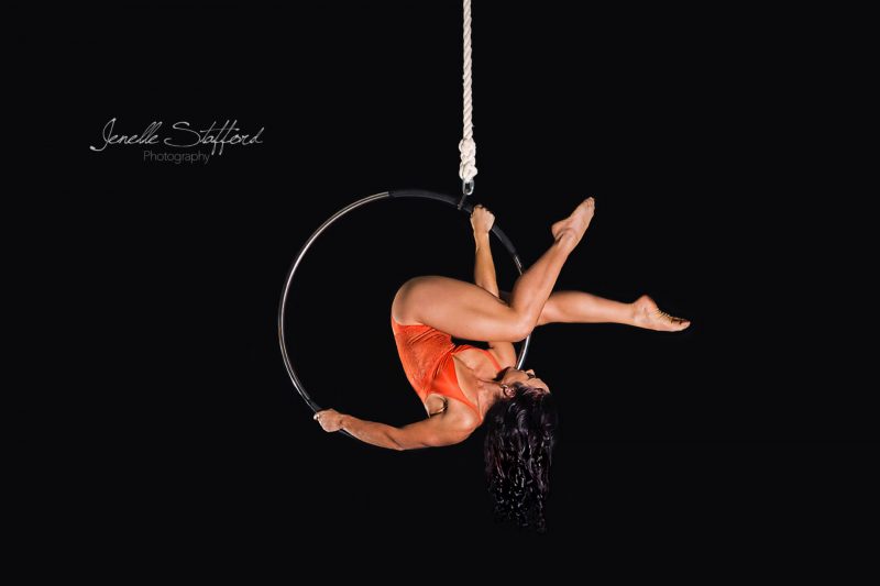 Dance photography with international aerialist and businesswoman, Rony Lebovics, on lyra, at her aerial studio on the Gold Coast.